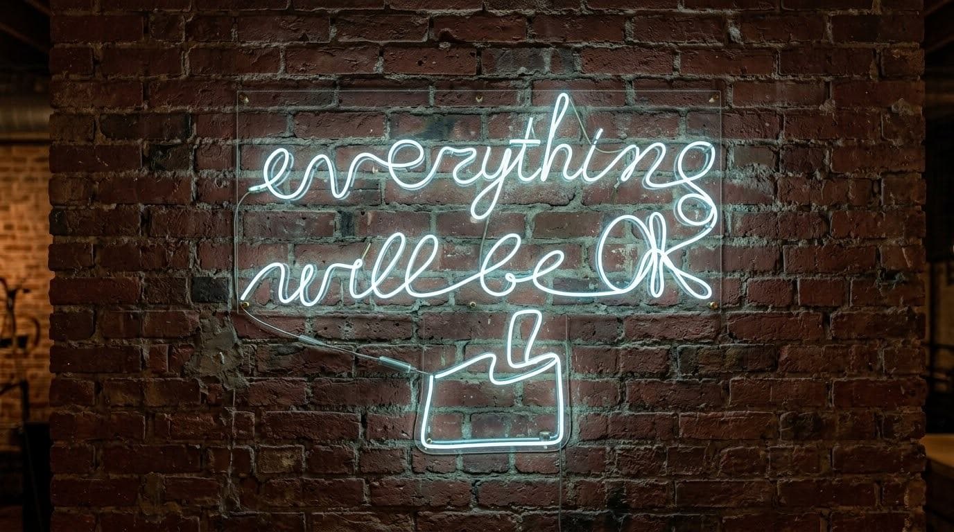 Neon sign — everything will be OK